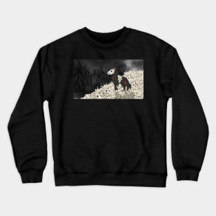 Apocalyptic Zombie Dog on Bone Pile Crewneck Sweatshirt